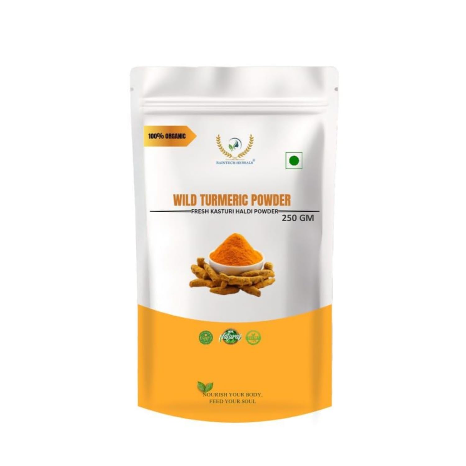 RAINTECH HERBALS Wild Turmeric Powder (Kasthuri Manjal) for Glowing Skin u2013 50g |Curcuma Aromatica | Natural Face Pack for Tan Removal, Pimples & Pigmentation - Image 8