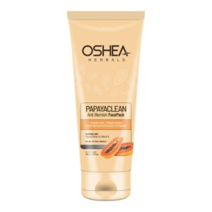Oshea Herbals Papayaclean Anti Blemish Face Pack for All Skin Types | Hydrates Skin & Lightens Blemishes | Enriched with Papaya Extract & Vitamin E - 100g
