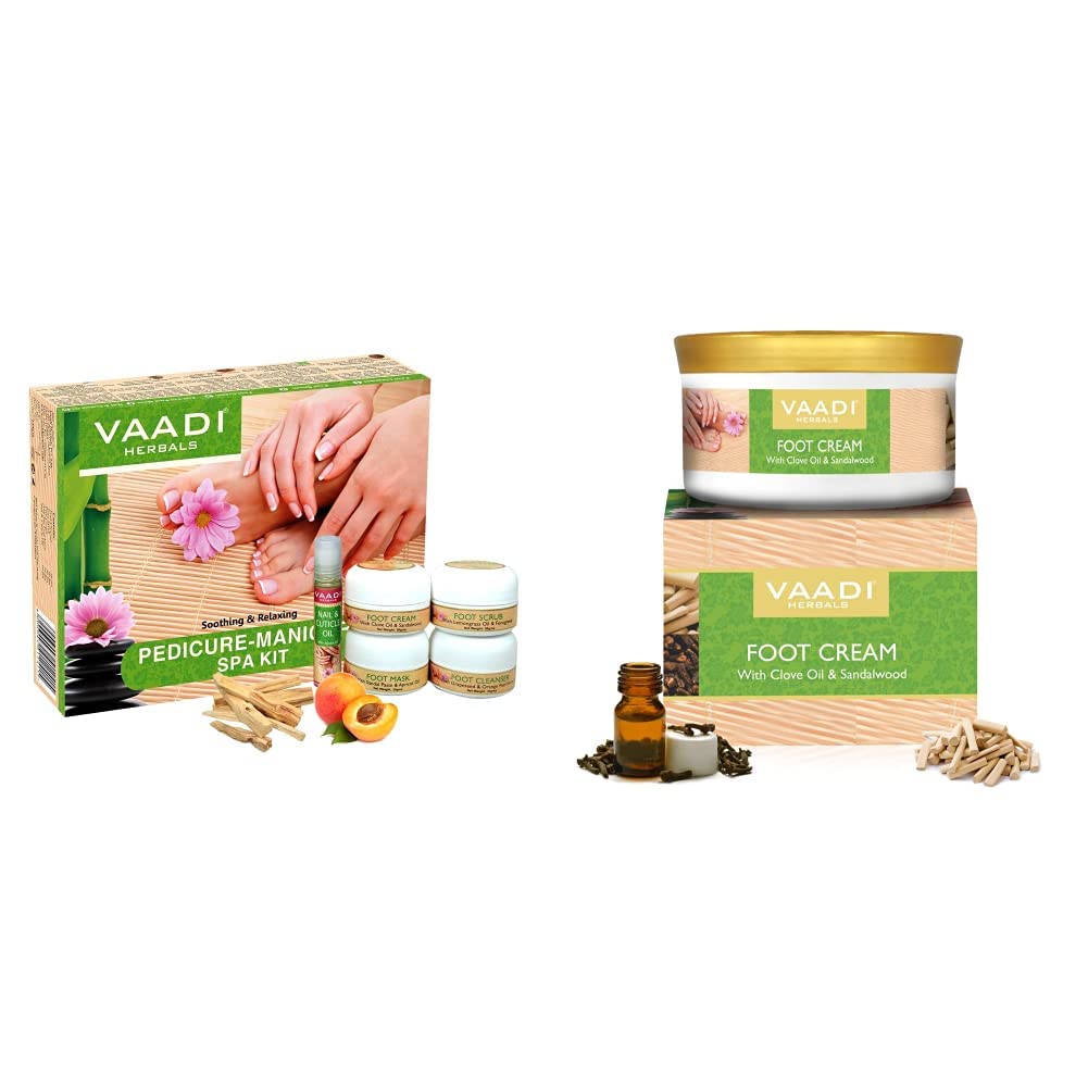 Vaadi Herbals Soothing And Refreshing Pedicure Manicure Spa Kit, 135g - Image 5