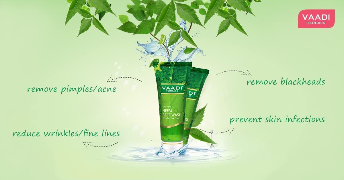 Vaadi Herbals Anti Acne Neem Face Wash with Tea Tree Extract, 60g - Image 7