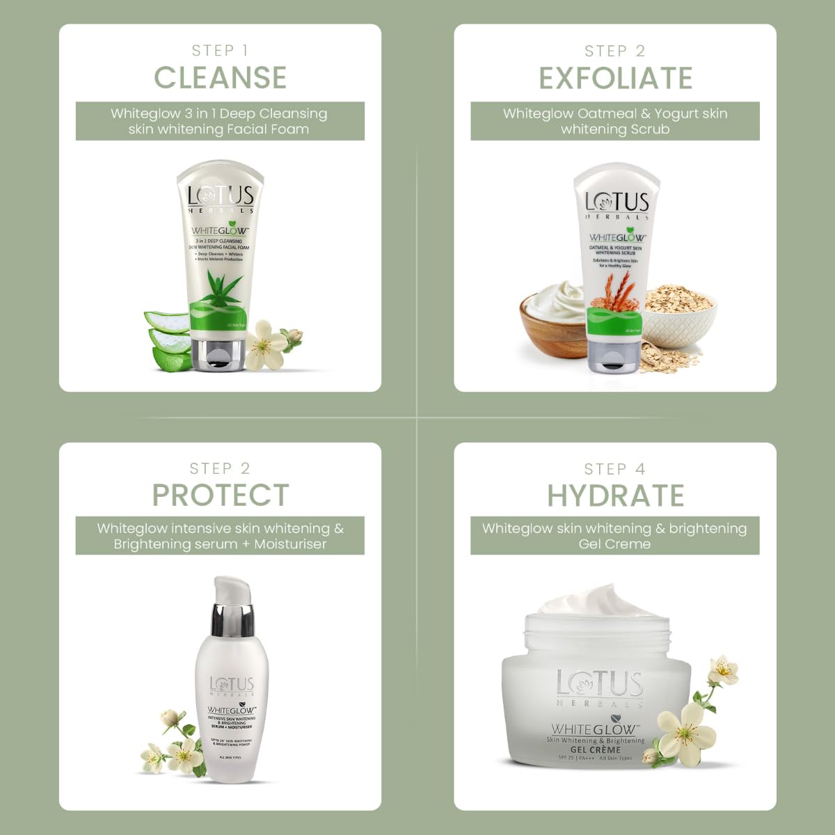 Lotus Herbals WhiteGlow Skin Brightening Oatmeal & Yogurt Scrub | Gentle Exfoliator | Removes Tan and Blackheads | Face Scrub for Women & Men | 100g - Image 6