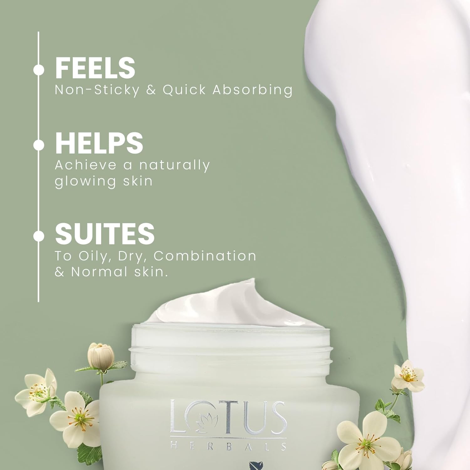 Lotus Herbals WhiteGlow Skin Whitening And Brightening Gel, Face Cream with SPF-25, for all skin types, 40g - Image 14