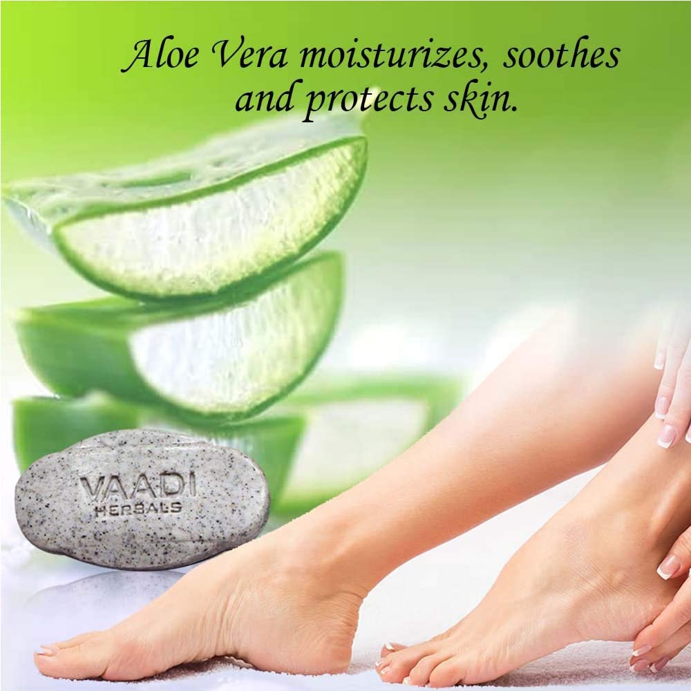 Vaadi Herbals Elbow Foot Knee Scrub Soap with Almond and Walnut Scrub, 75g x 3 - Image 3