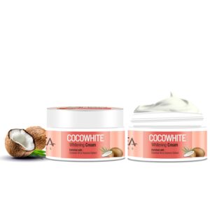 Oshea Herbals Cocowhite Face Cream For All Skin Types | Hydrates, Enhances Glow & Brightens Skin Tone with SPF Protection | Enriched with Coconut 50 g (Pack of 2)