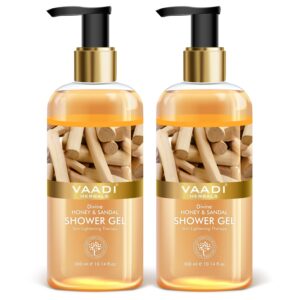 Vaadi Herbals Divine Shower Gel, Honey and Sandal, 300g (Pack of 2)