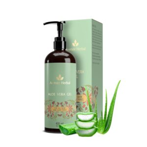 Avimee Herbal Pure Aloe Vera Gel for Skin and Hair - 400 ml | Hydrates, Moisturizes & Soothes Irritated Skin | Vitamin E & Natural Emollients