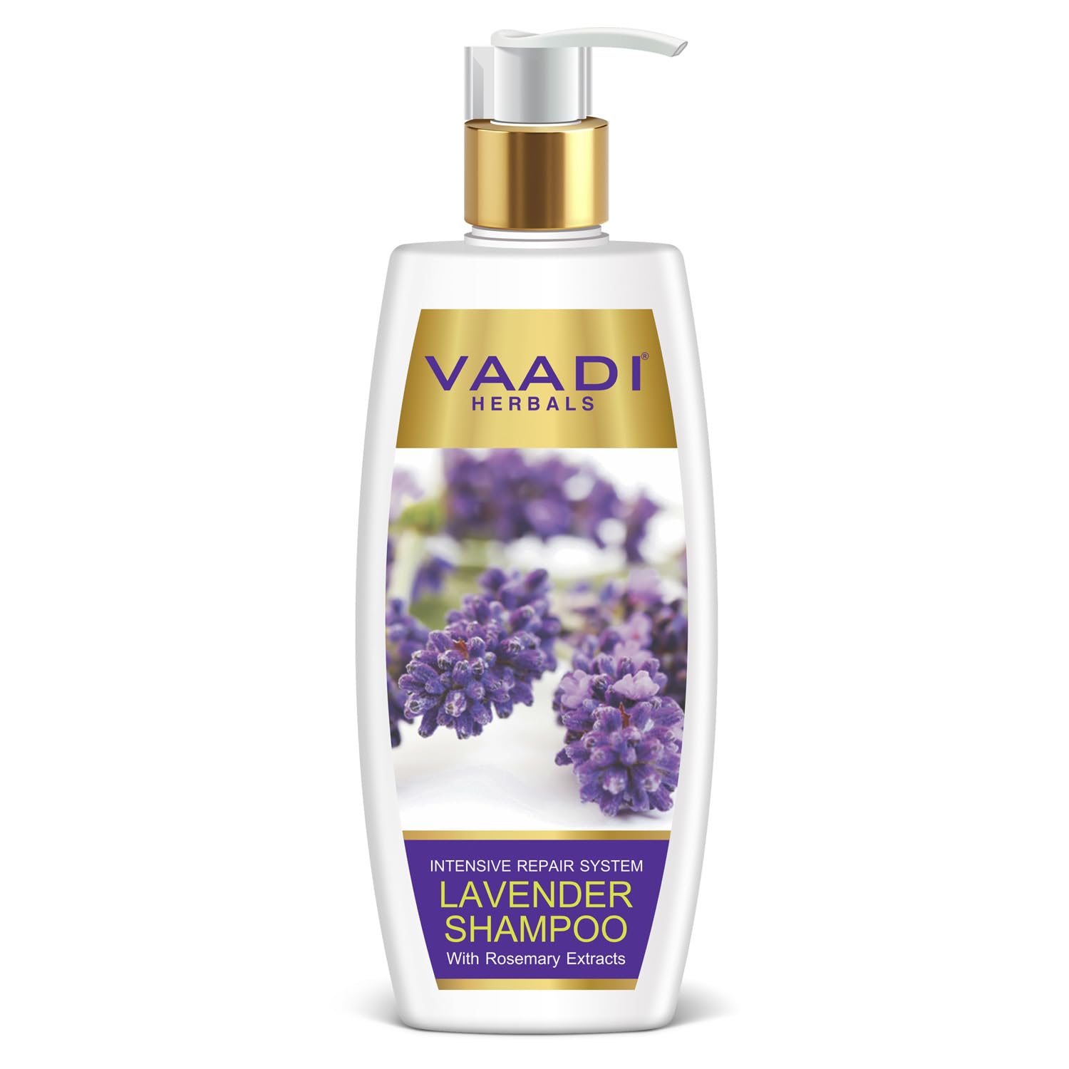 Vaadi Herbals Lavender Shampoo with Rosemary Extract, Intensive Repair System, 350 ml