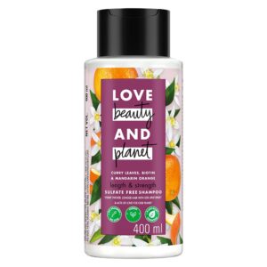 Love Beauty & Planet Curry Leaves|| Biotin & Mandarin Paraben & Sulfate Free Shampoo for long & strong hair|| 400ml