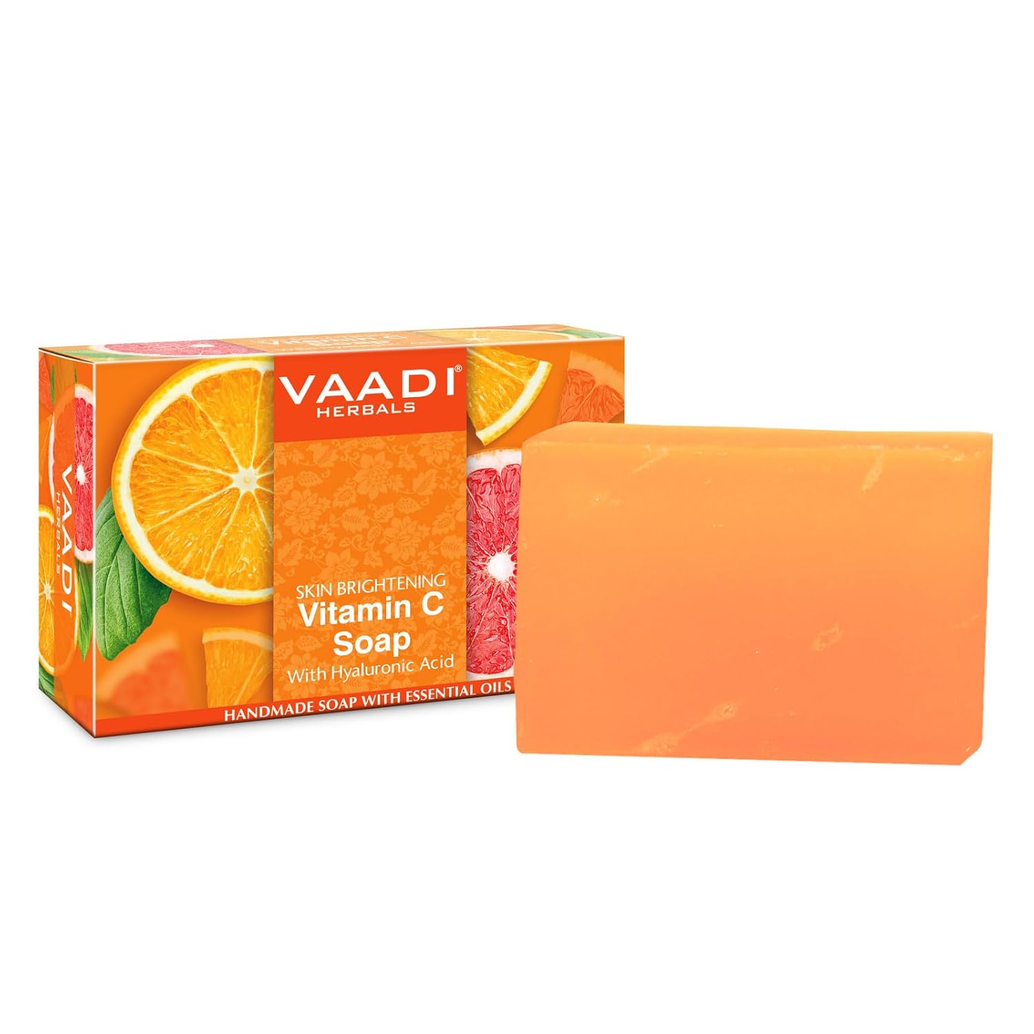 Vaadi Herbals Vitamin C Face & Body Soap | Extracts of Natural Ingredients | For Skin Brightening, Anti-Ageing Effect (75 gms X 6) - Image 3