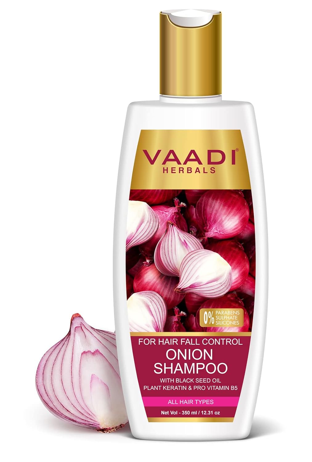 Vaadi Herbals Onion Shampoo for Hair Fall Control (350 ml) - Image 2