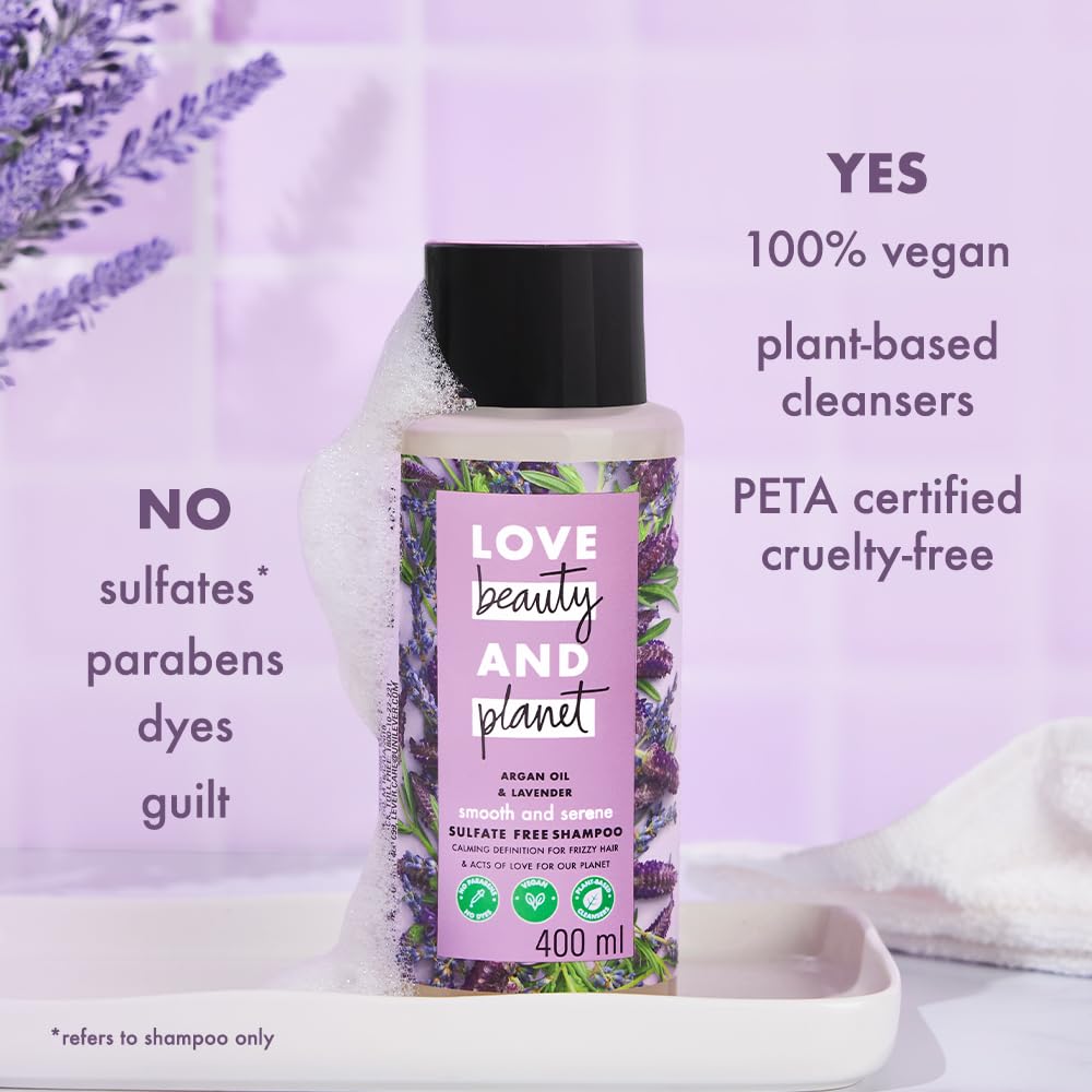 Love Beauty & Planet Argan Oil and Lavender Paraben Free Smooth and Serene Conditioner|| No Parabens|| No Dyes|| 400ml - Image 11
