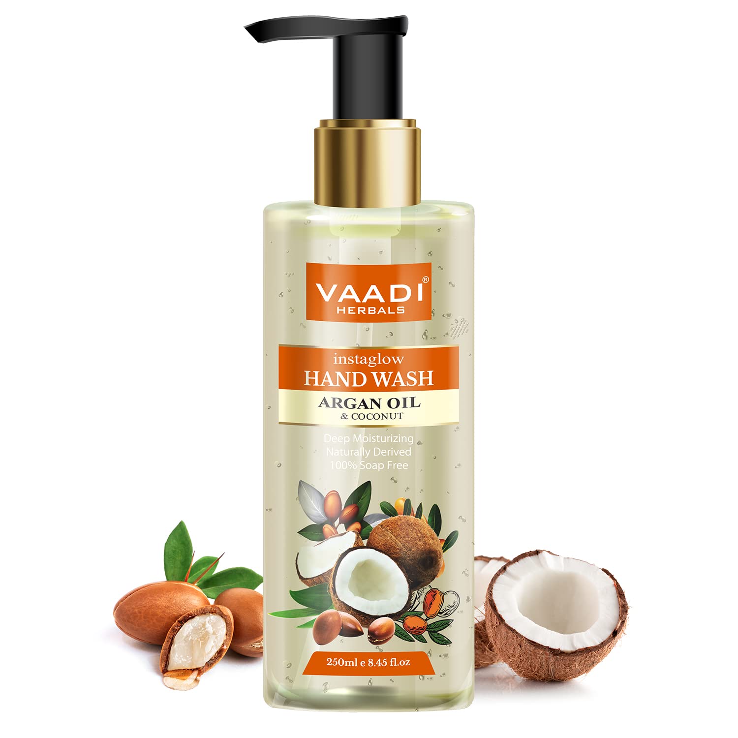 Vaadi Herbals Luxurious Handwash - 250 ml (Pack of 3, Argan Oil and Coconut with Lemongrass and Shea Butter and Strawberry) - Image 3