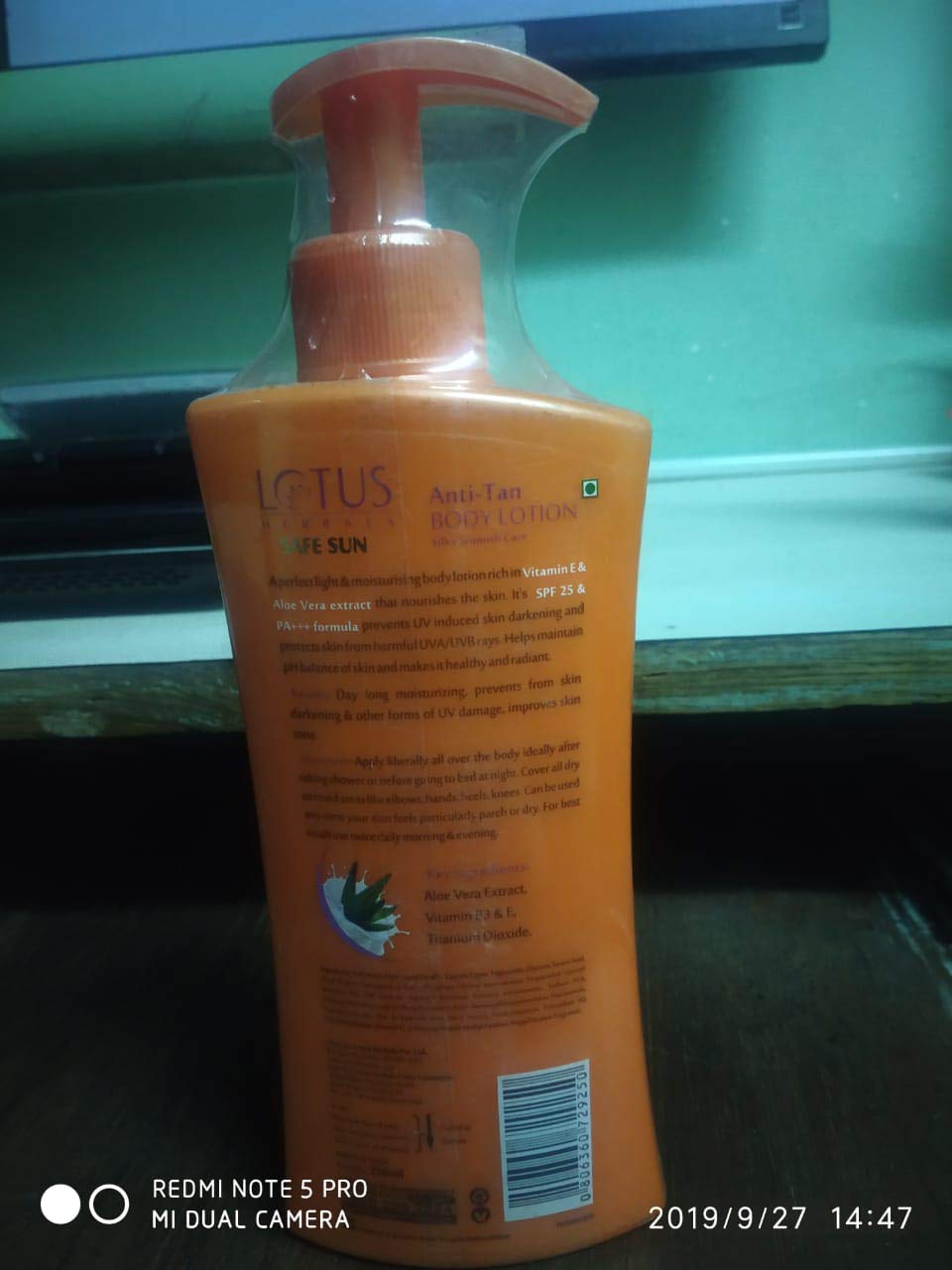 Lotus Herbals Safe Sun Anti Tan Body Lotion SPF 25 PA+++| with Aloe extracts| Suitable for all skin types| Moisturising, broad spectrum protection| 250ml - Image 4