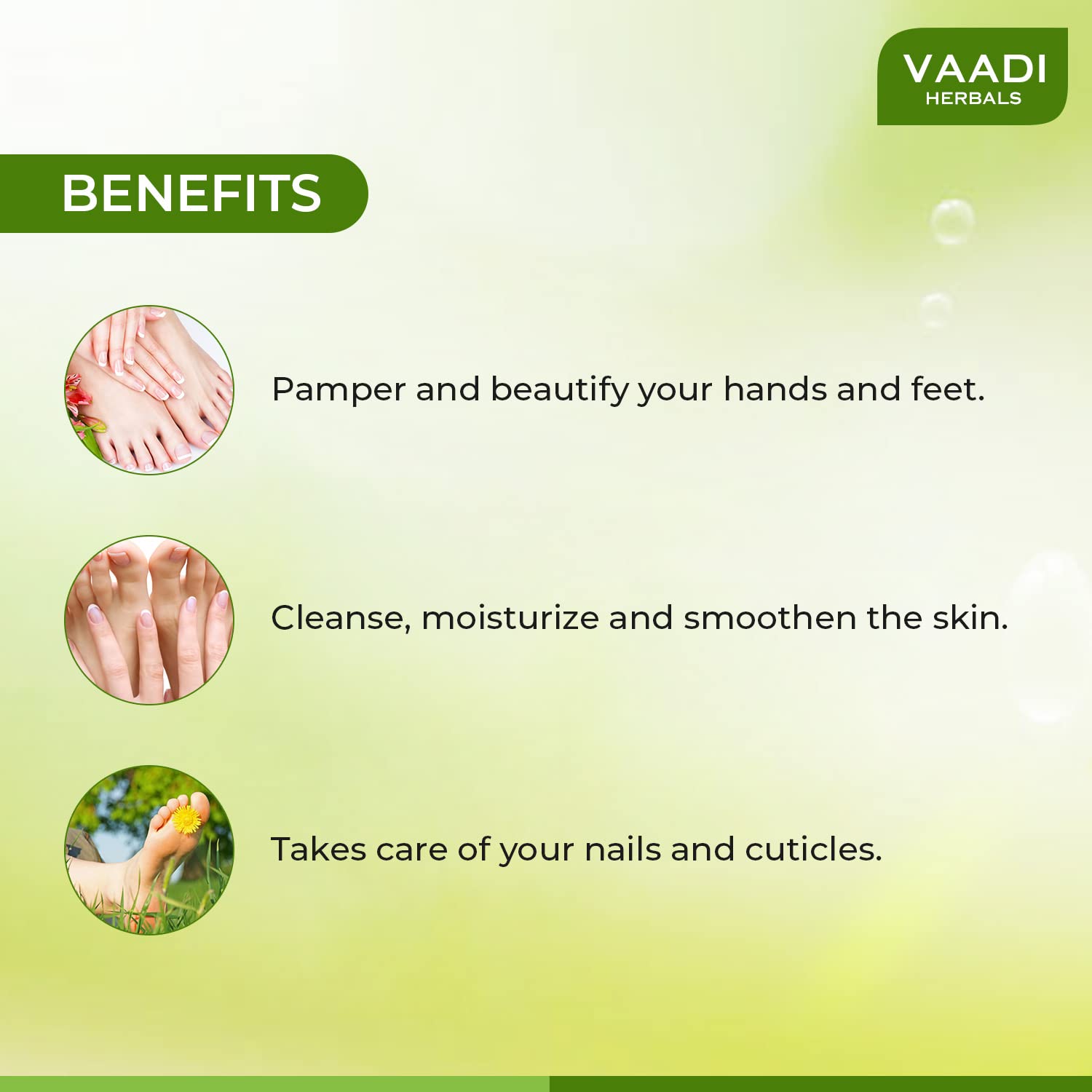 Vaadi Herbals Soothing And Refreshing Pedicure Manicure Spa Kit, 135g - Image 2