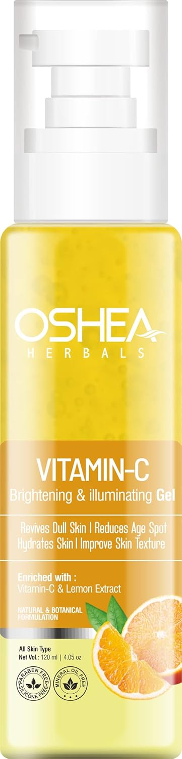 Oshea Herbals Vitamin C Brightening Face Gel for All Skin Types | Hydrates, Improves Texture, Reduces Age Spots & Dull Skin | Enriched with Vitamin C & Lemon Extract (Pack of 2) 120ml - Image 8