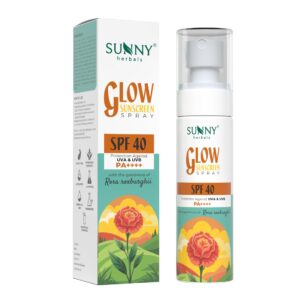 Sunny Herbals Glow Sunscreen Spray, SPF 40, PA++++, Broad Spectrum SPF Protection Against UVA & UVB, Hydrating & Sweat Resistant Formula, 100 ml