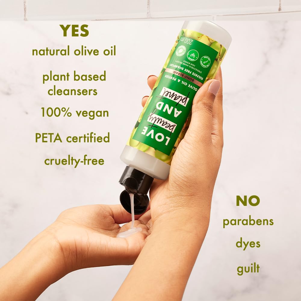 Love Beauty & Planet Lbp Olive Oil & Peptide Bond Repair Shampoo|No Sulfates,No Paraben, 200Ml,1 Count - Image 6