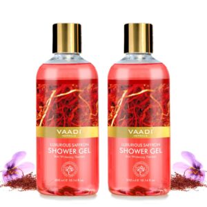 Vaadi Herbals Luxurious Saffron Shower Gel, 300g (Pack of 2)