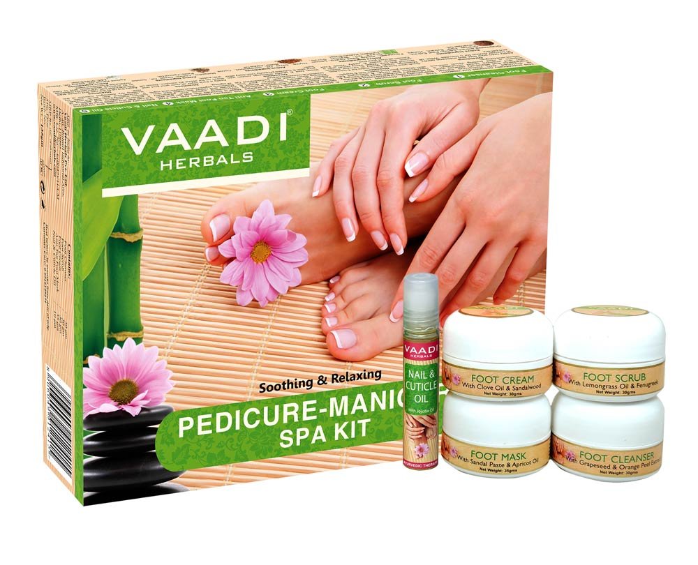 Vaadi Herbals Soothing And Refreshing Pedicure Manicure Spa Kit, 135g - Image 7
