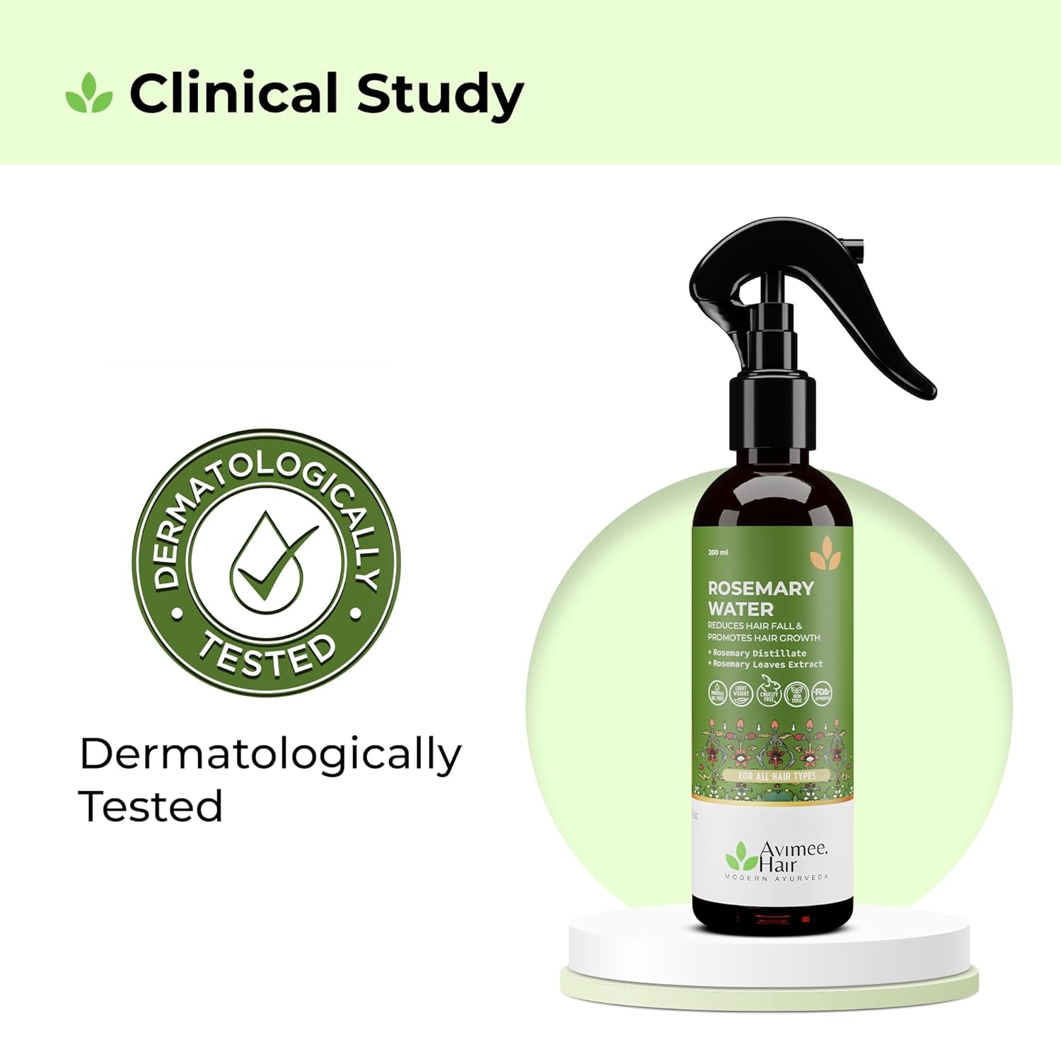 Avimee Herbal Rosemary Water For Hair Growth (200 ml) | Mist Spray for Hairfall | Rosemary Hair Mist | Adds Shine & Helps Reduce Hairfall, Strengthens Hair | For All Hair Types | For Men & Women - Image 5