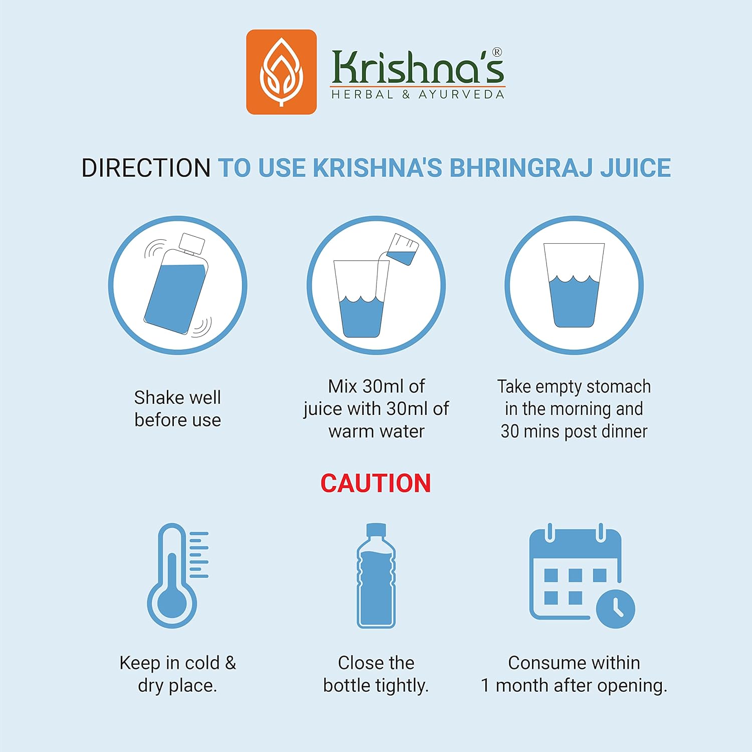 KRISHNA'S HERBAL & AYURVEDA Bhringraj Juice-500 Ml(Pack Of 1)|Preservative Free|Nourishes Hair And Improves Hair Growth - Image 5