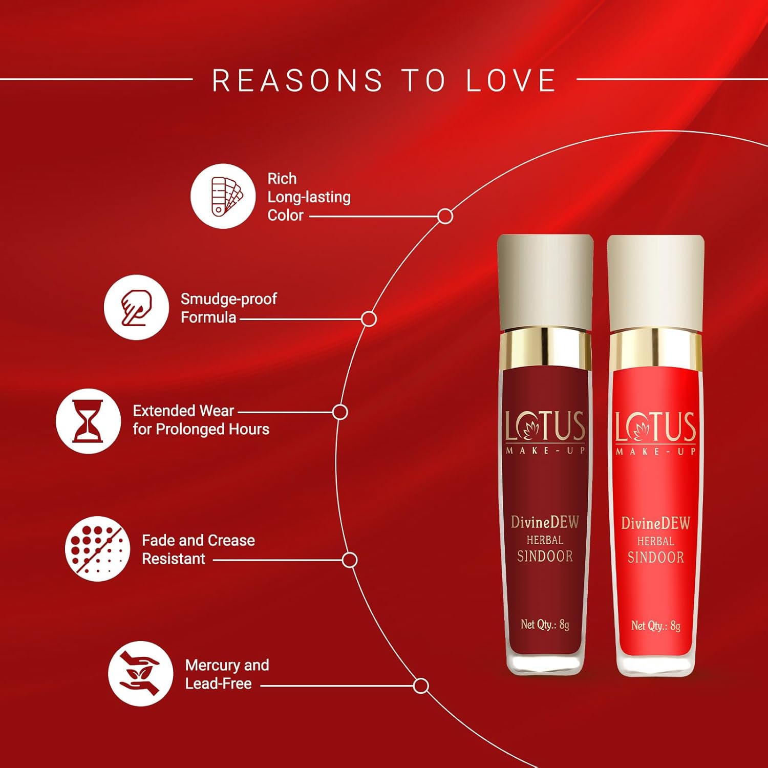 Lotus Make-Up Divine Dew Herbal Sindoor (Rosy Blush (Maroon - 20M), 8 g (Pack of 1)) - Image 4