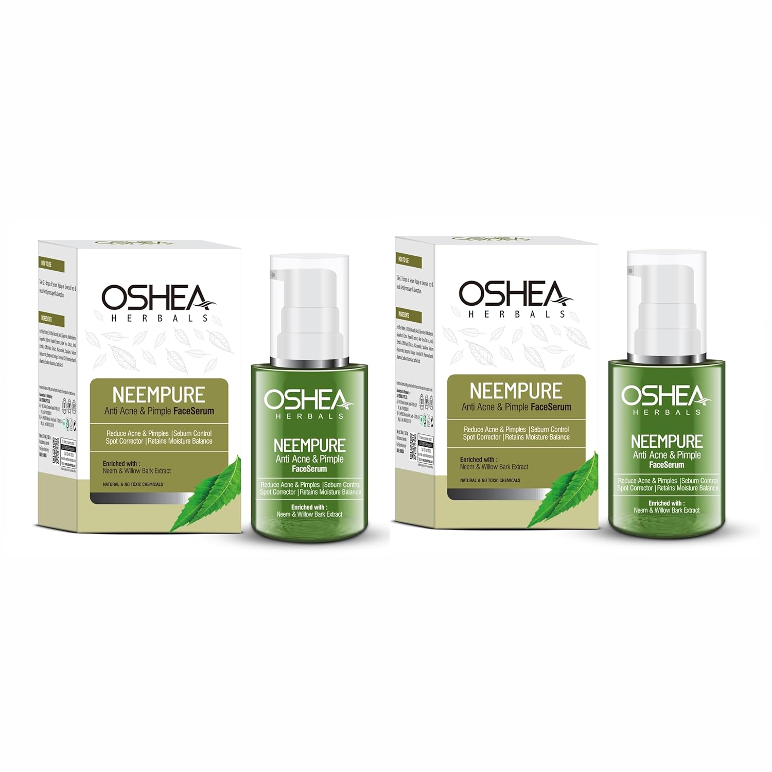 Oshea Herbals Neempure Anti Acne & Pimple Face Serum for Acne Prone Skin | Reduces Acne, Pimples & Controls Sebum with Retained Moisture Balance | Enriched with Neem & Willow Bark Extract 30 ml - Image 8