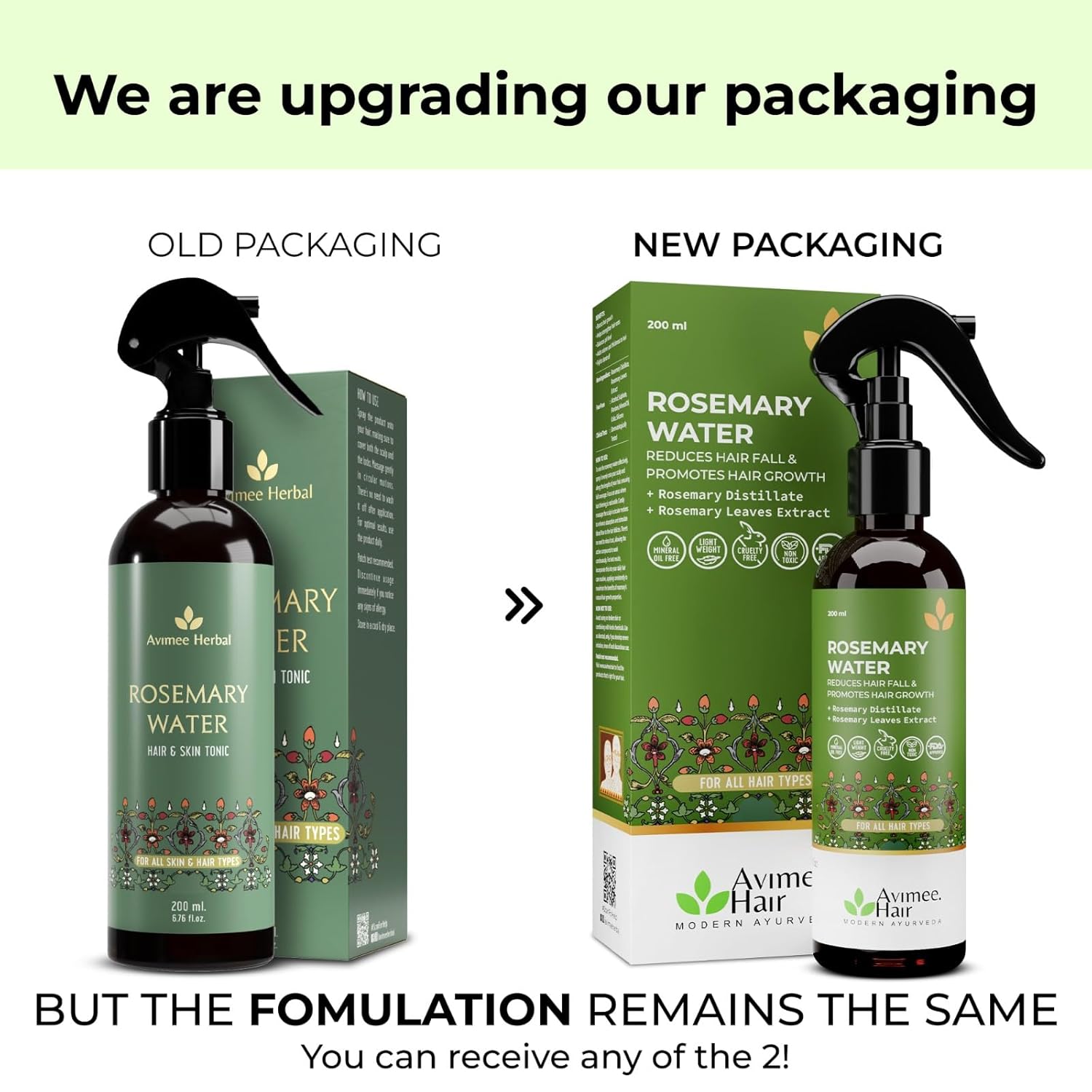 Avimee Herbal Rosemary Water For Hair Growth (200 ml) | Mist Spray for Hairfall | Rosemary Hair Mist | Adds Shine & Helps Reduce Hairfall, Strengthens Hair | For All Hair Types | For Men & Women - Image 2