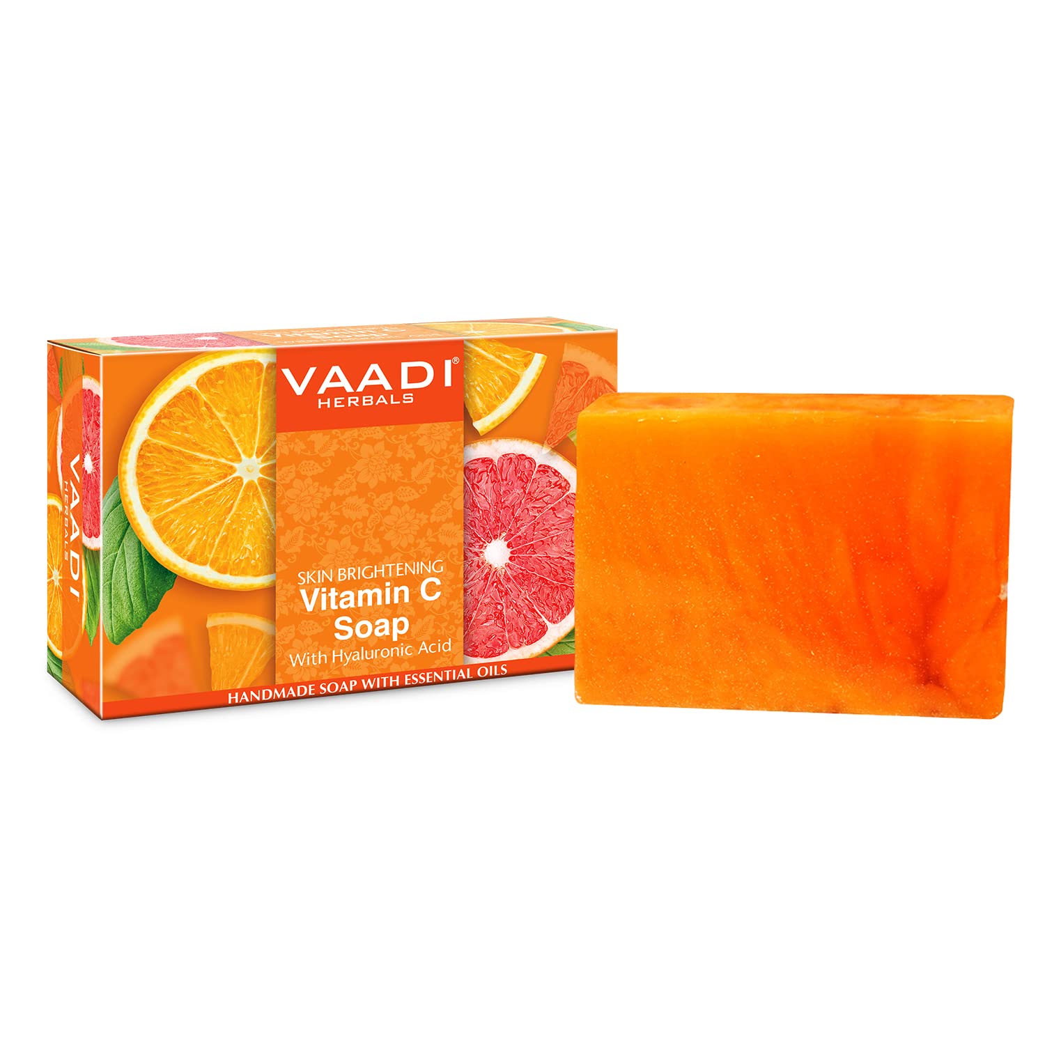 Vaadi Herbals Vitamin C Face & Body Soap | Extracts of Natural Ingredients | For Skin Brightening, Anti-Ageing Effect (75 gms X 6) - Image 5