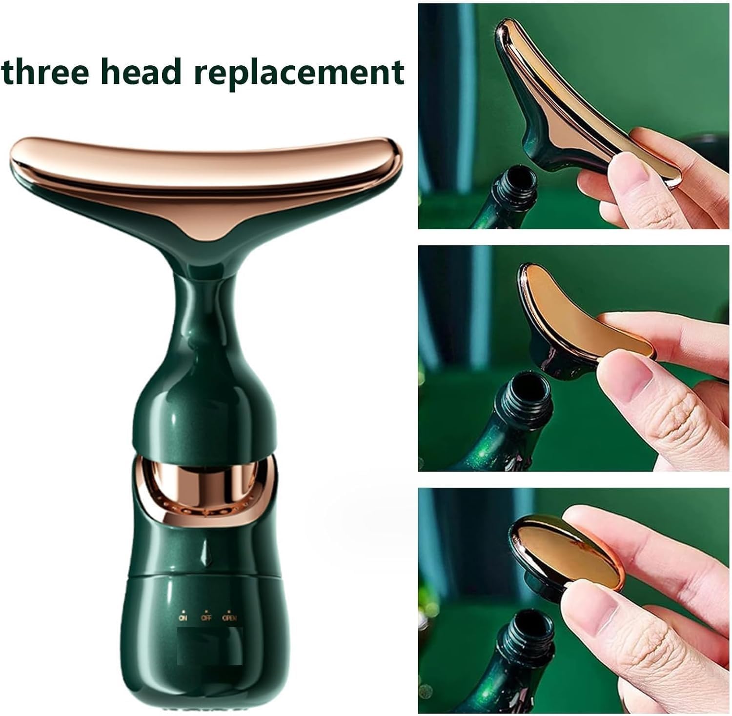 Whixant Face Beauty Device, 3 in 1 Anti Wrinkles Face Neck Eyes Skincare Instrument, Face Sculpting Tool Multifunctional Neck Face Beauty Device, Vibration Facial Beauty Device for Skin Care - Image 8