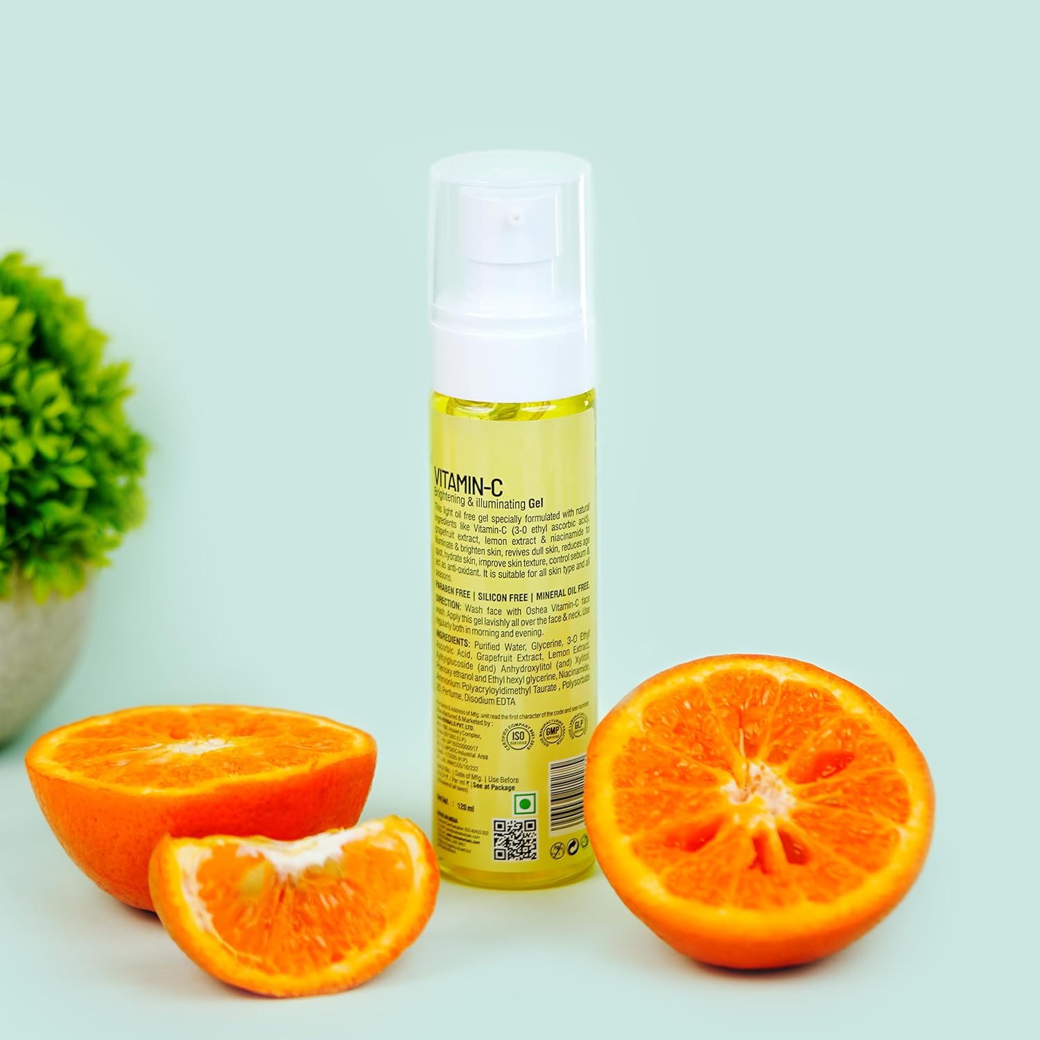 Oshea Herbals Vitamin C Brightening Face Gel for All Skin Types | Hydrates, Improves Texture, Reduces Age Spots & Dull Skin | Enriched with Vitamin C & Lemon Extract (Pack of 2) 120ml - Image 7