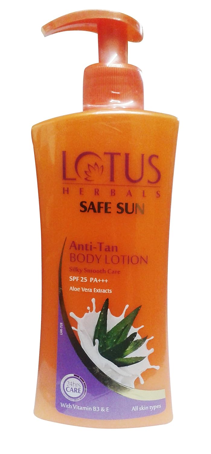 Lotus Herbals Safe Sun Anti Tan Body Lotion SPF 25 PA+++| with Aloe extracts| Suitable for all skin types| Moisturising, broad spectrum protection| 250ml - Image 6