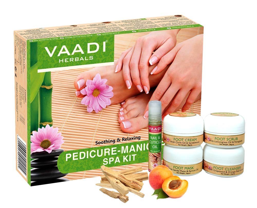 Vaadi Herbals Soothing And Refreshing Pedicure Manicure Spa Kit, 135g - Image 6