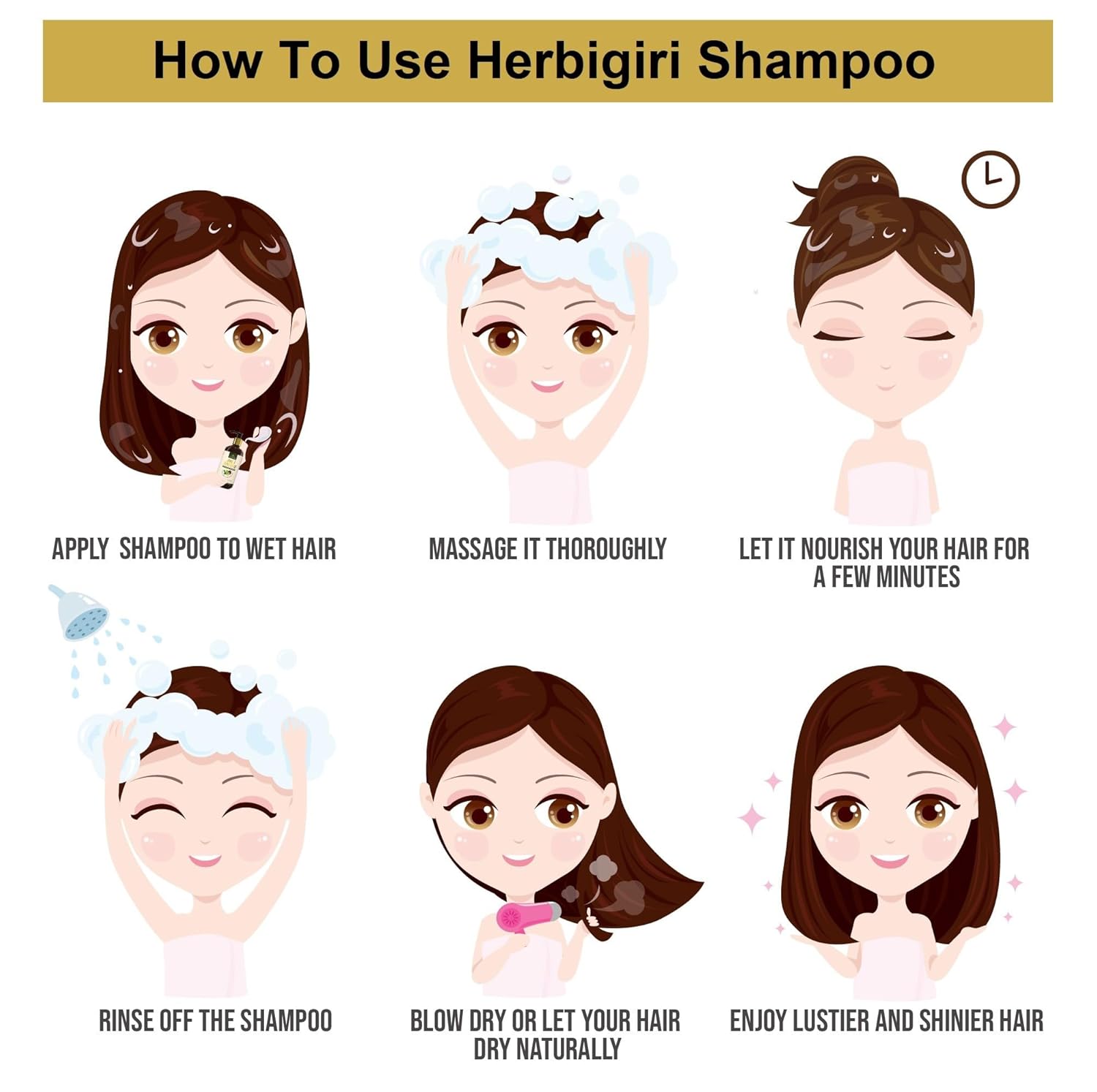 Herbigiri Herbal Pure & Natural Shikakai shampoo l For Damage Repair (Pack Of 3) (630Ml) - Image 3