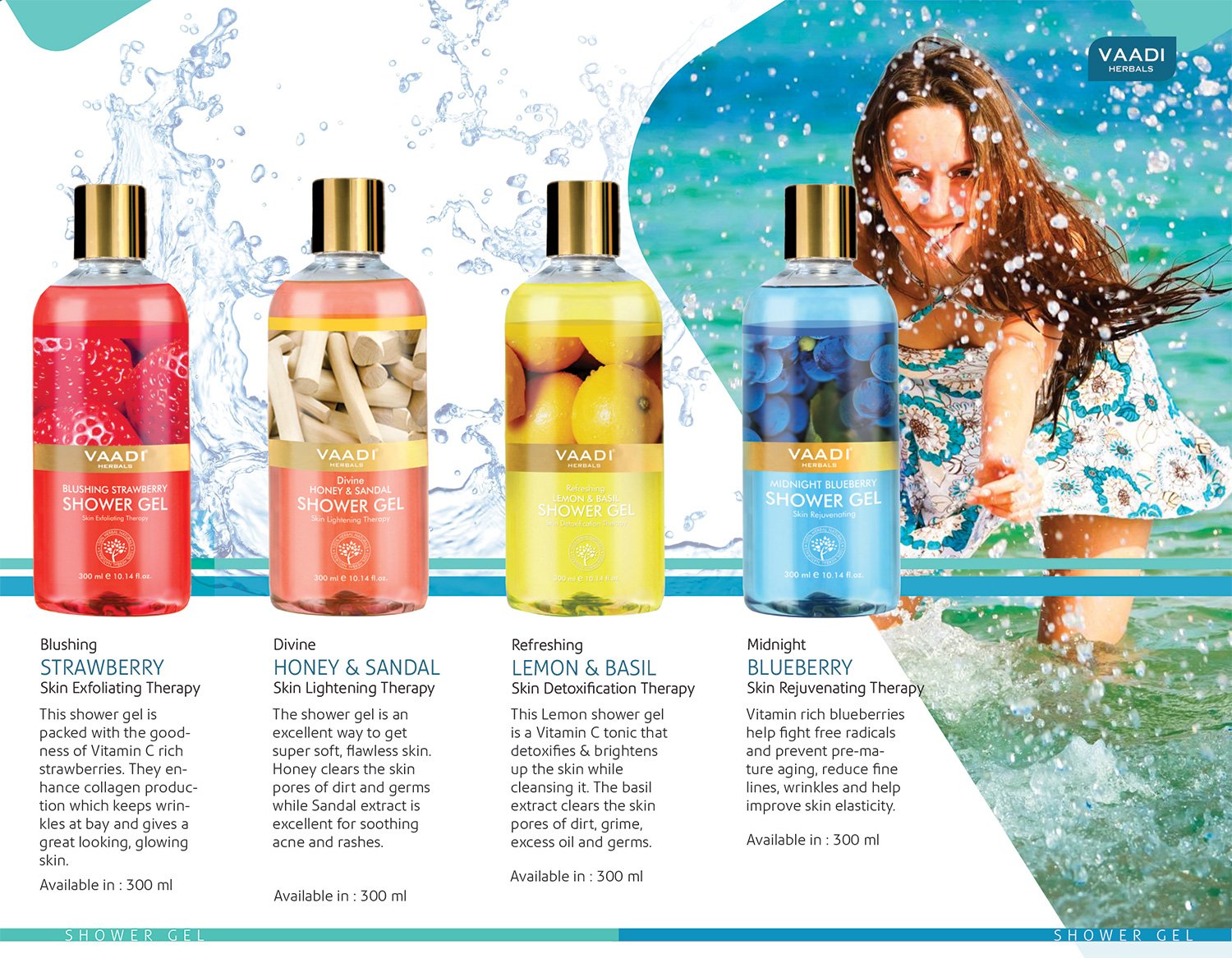 Vaadi Herbals Divine Shower Gel, Honey and Sandal, 300g (Pack of 2) - Image 11