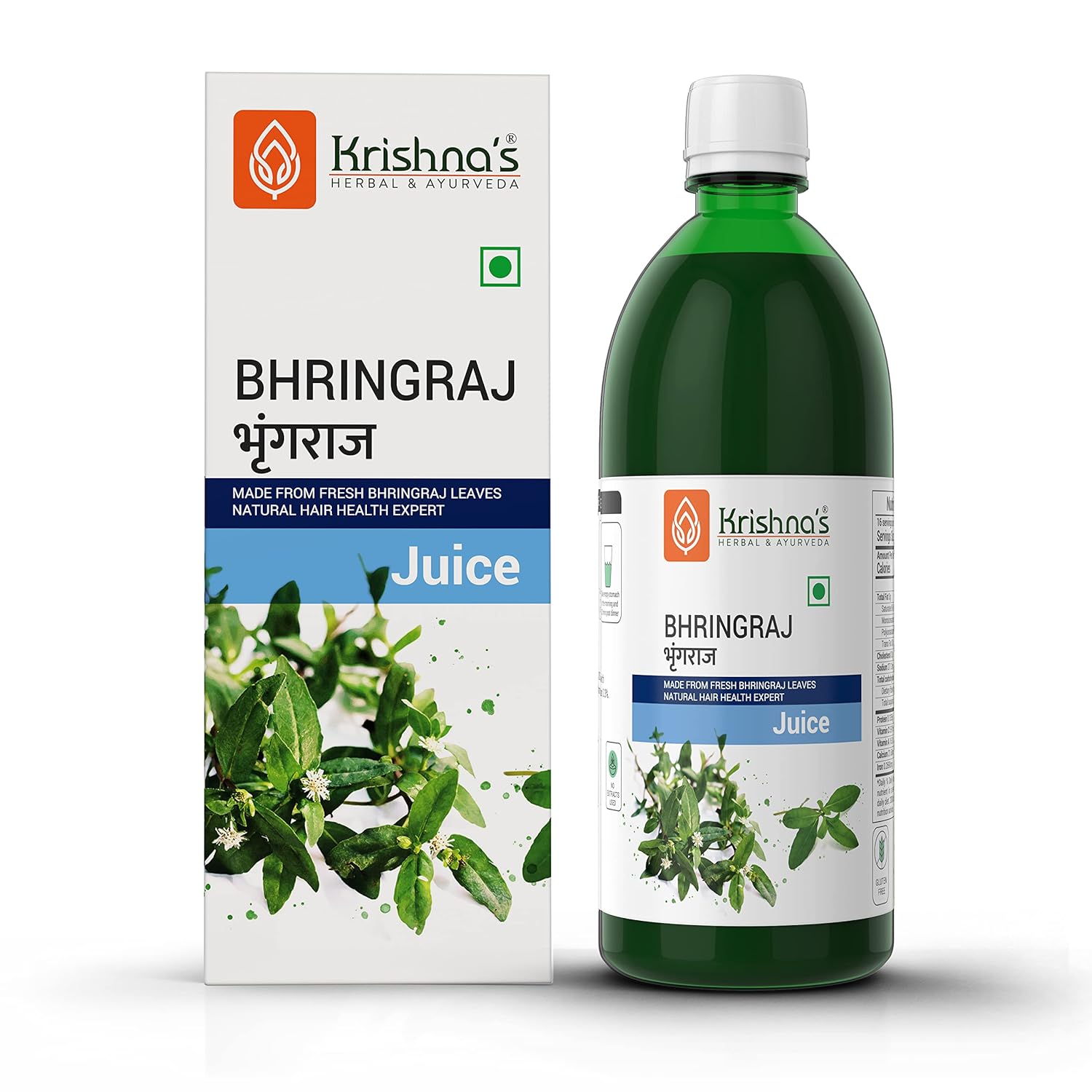 KRISHNA'S HERBAL & AYURVEDA Bhringraj Juice-500 Ml(Pack Of 1)|Preservative Free|Nourishes Hair And Improves Hair Growth - Image 11