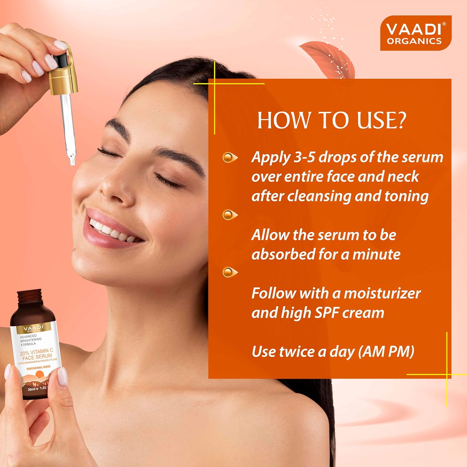 Vaadi Herbals 20% Vitamin C Face Serum With Advanced Brightening Formula - Image 4