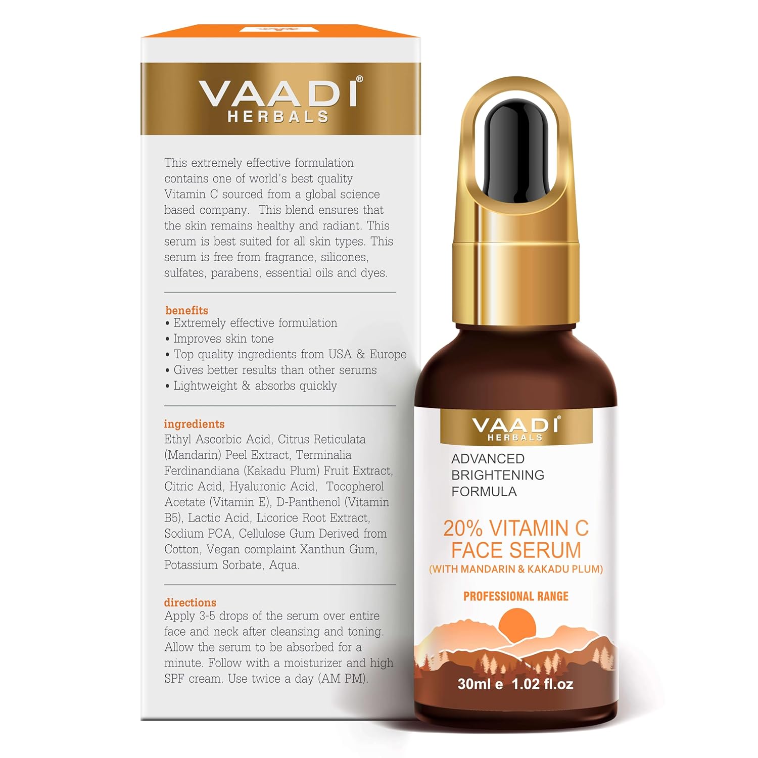 Vaadi Herbals 20% Vitamin C Face Serum With Advanced Brightening Formula - Image 2